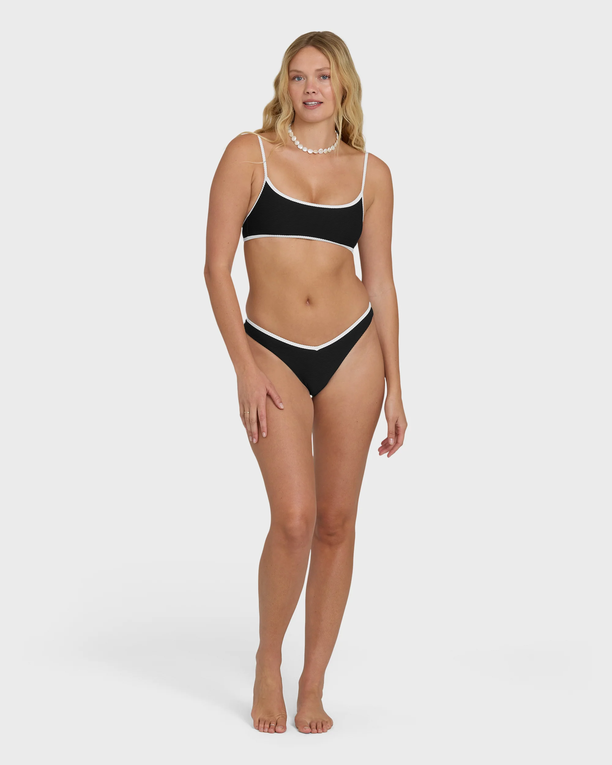 Tanlines Bound V Hike Bikini Bottoms - Black Pebble - Image 6