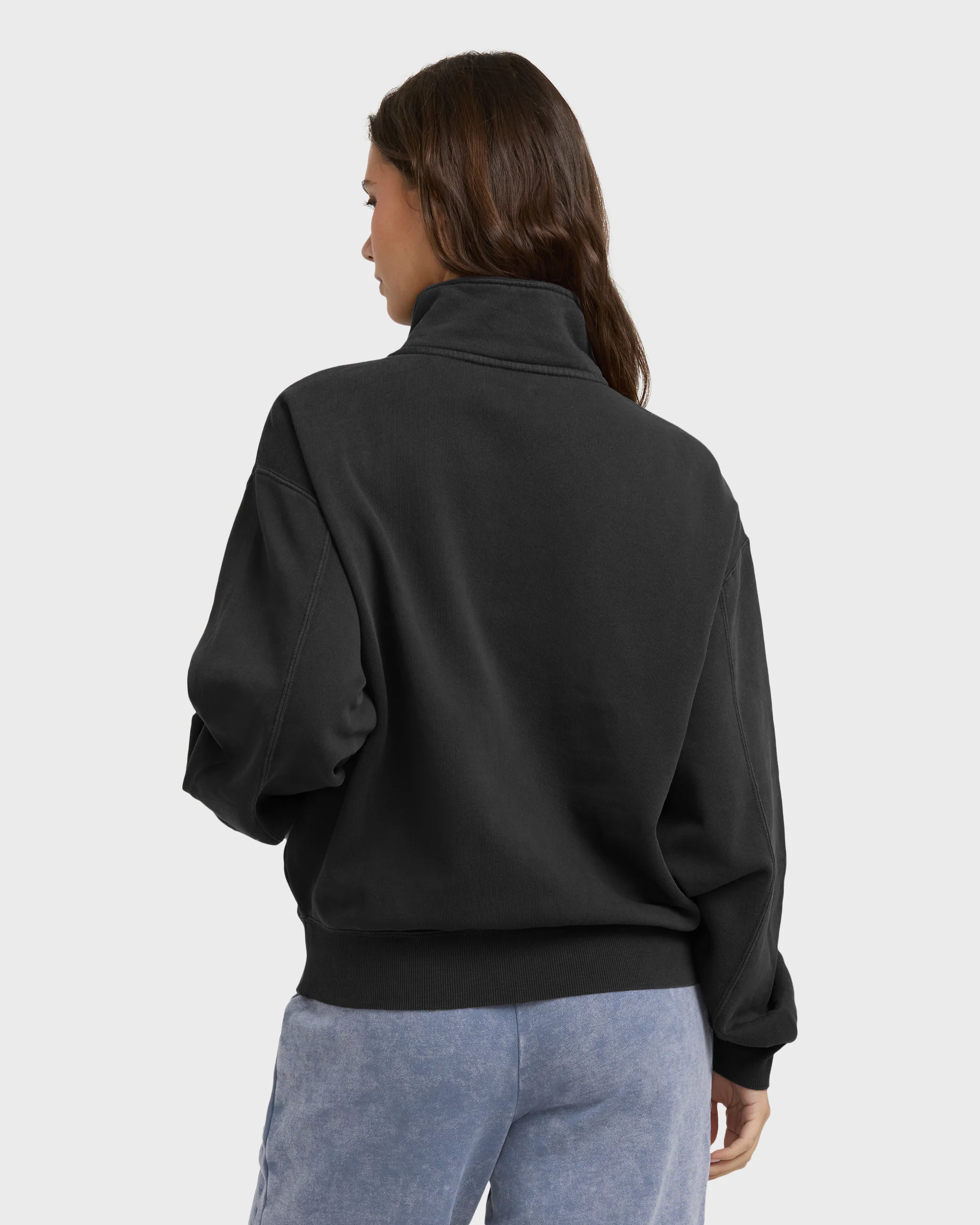 The Avery Zip Sweatshirt - Black Sands - Image 5