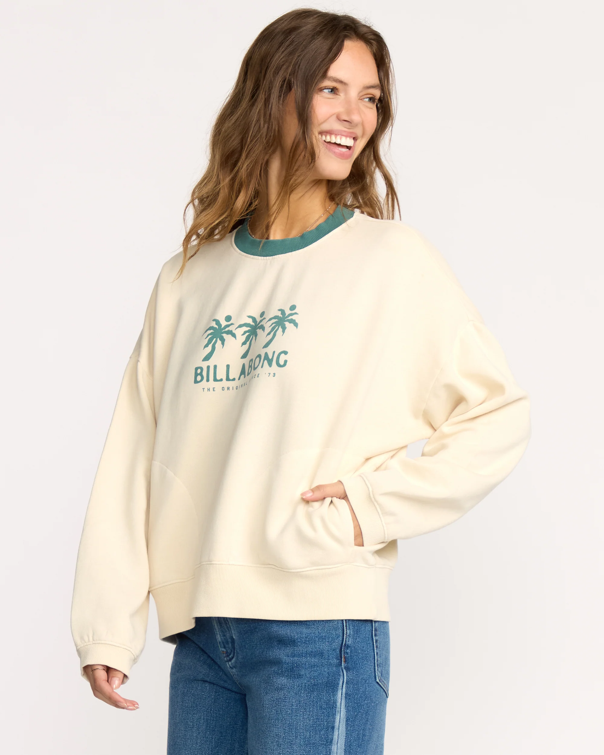 Triple Palms Crewneck Sweatshirt - Whitecap - Image 4