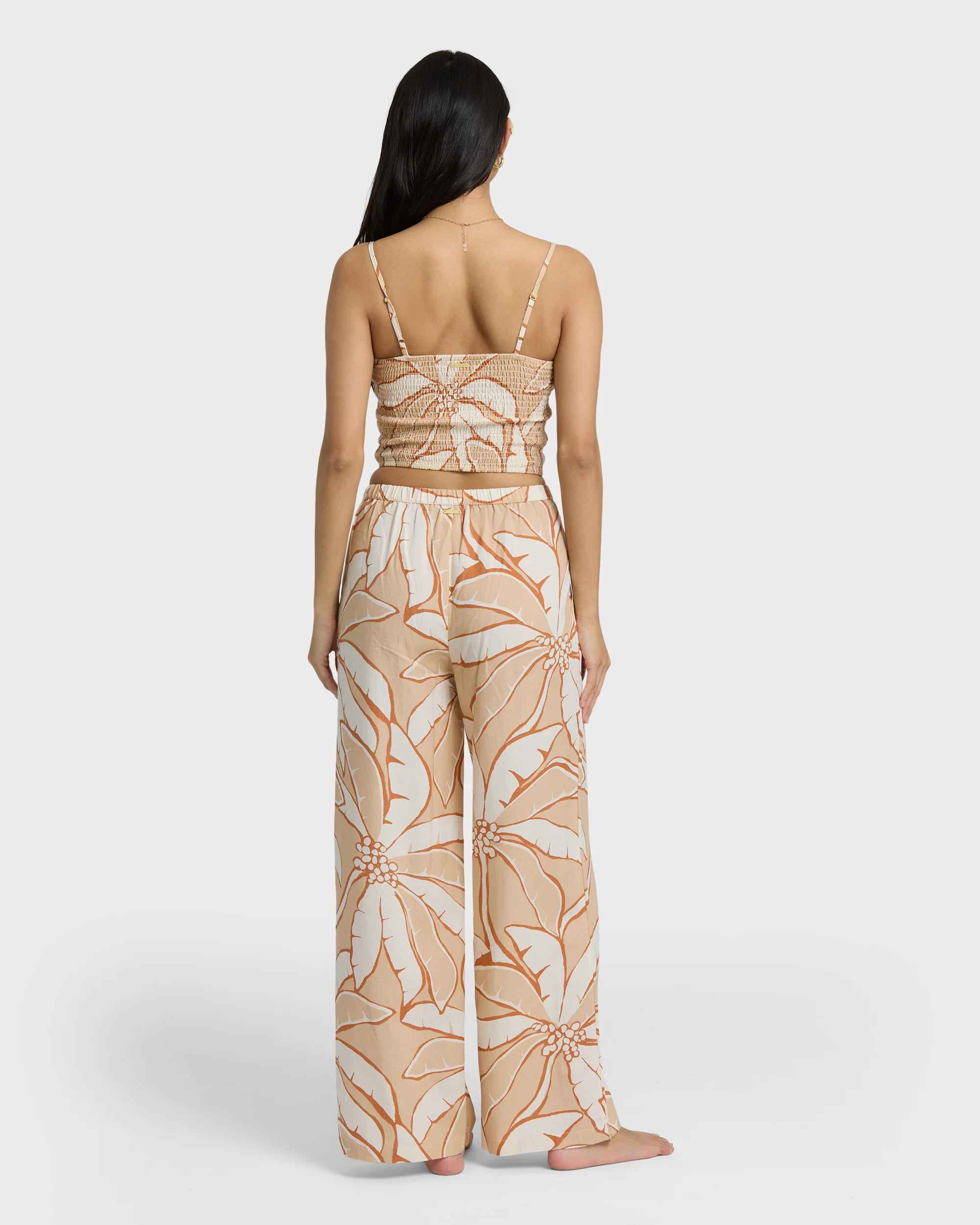 Tropic Breeze Elastic Waist Pants - Stone - Image 5