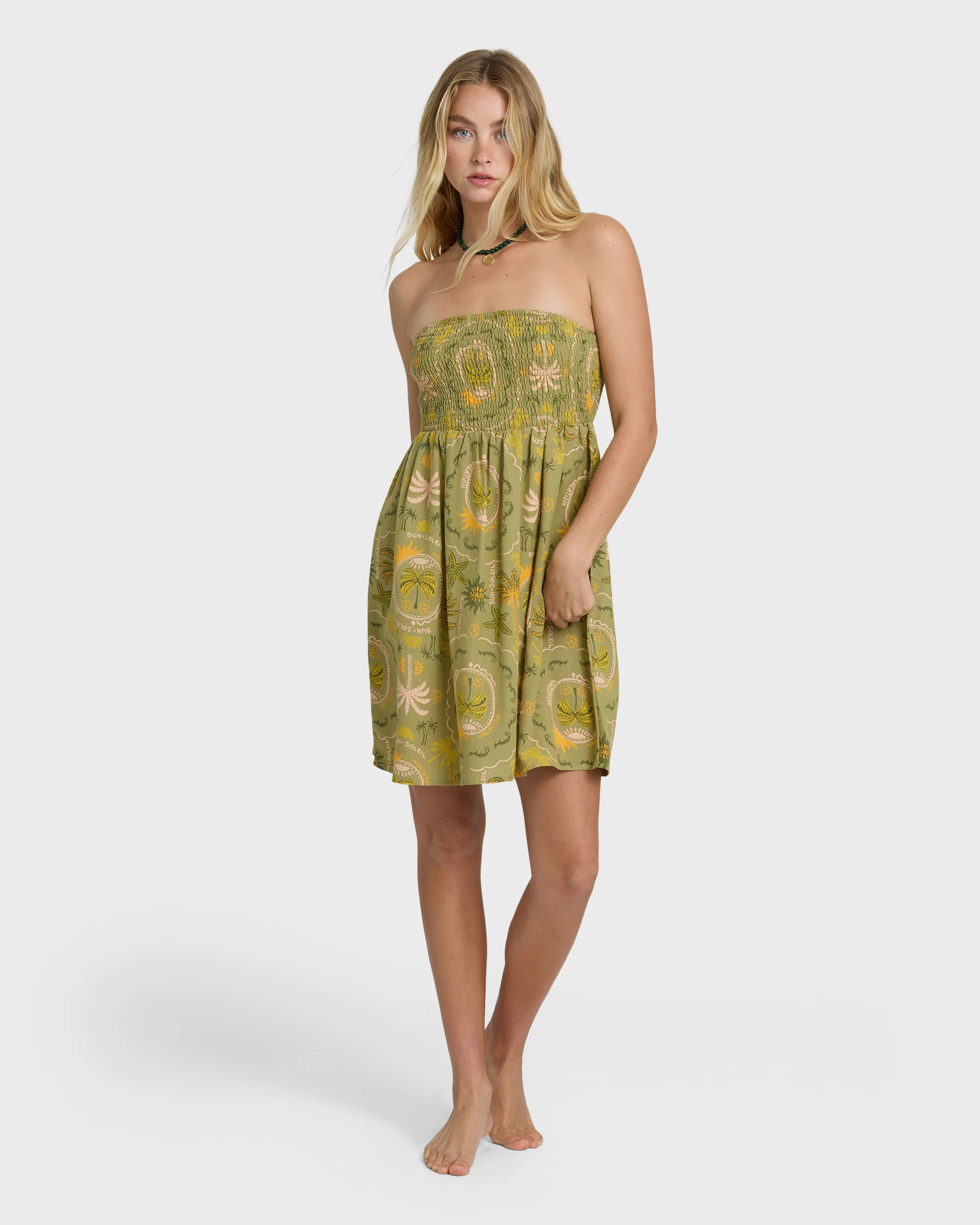 Tropical Haze Mini Dress - Cedar - Image 3