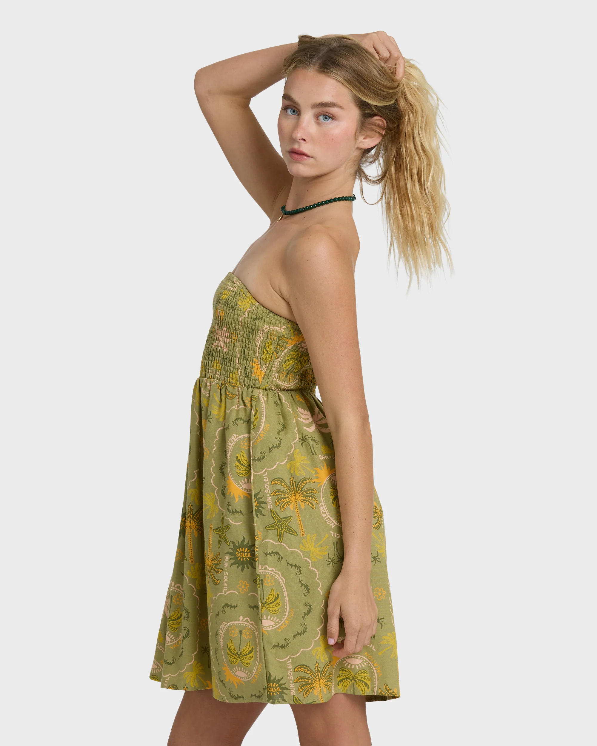 Tropical Haze Mini Dress - Cedar - Image 5