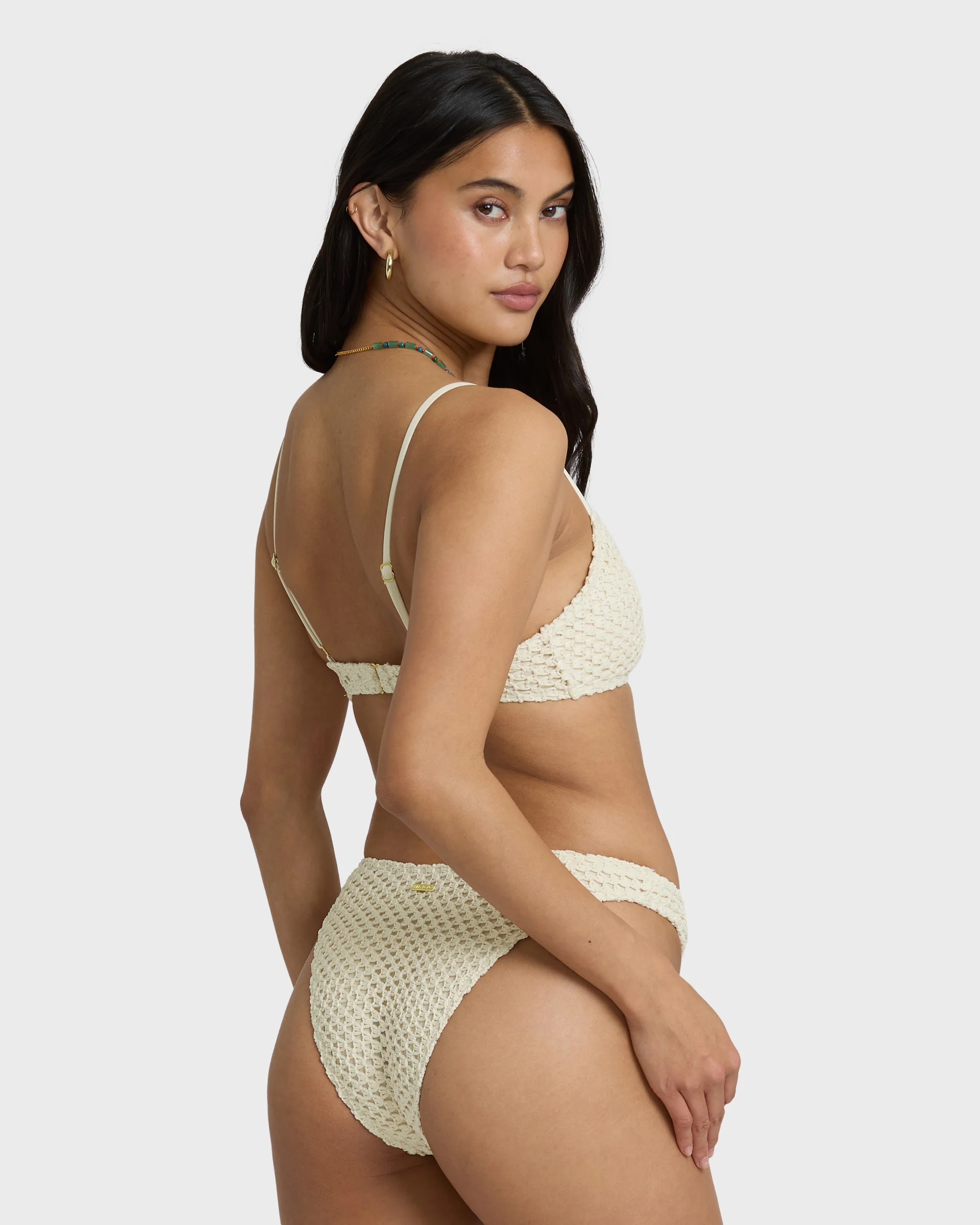 Twisted Tides Hike Medium Bikini Bottom - White Cap - Image 6