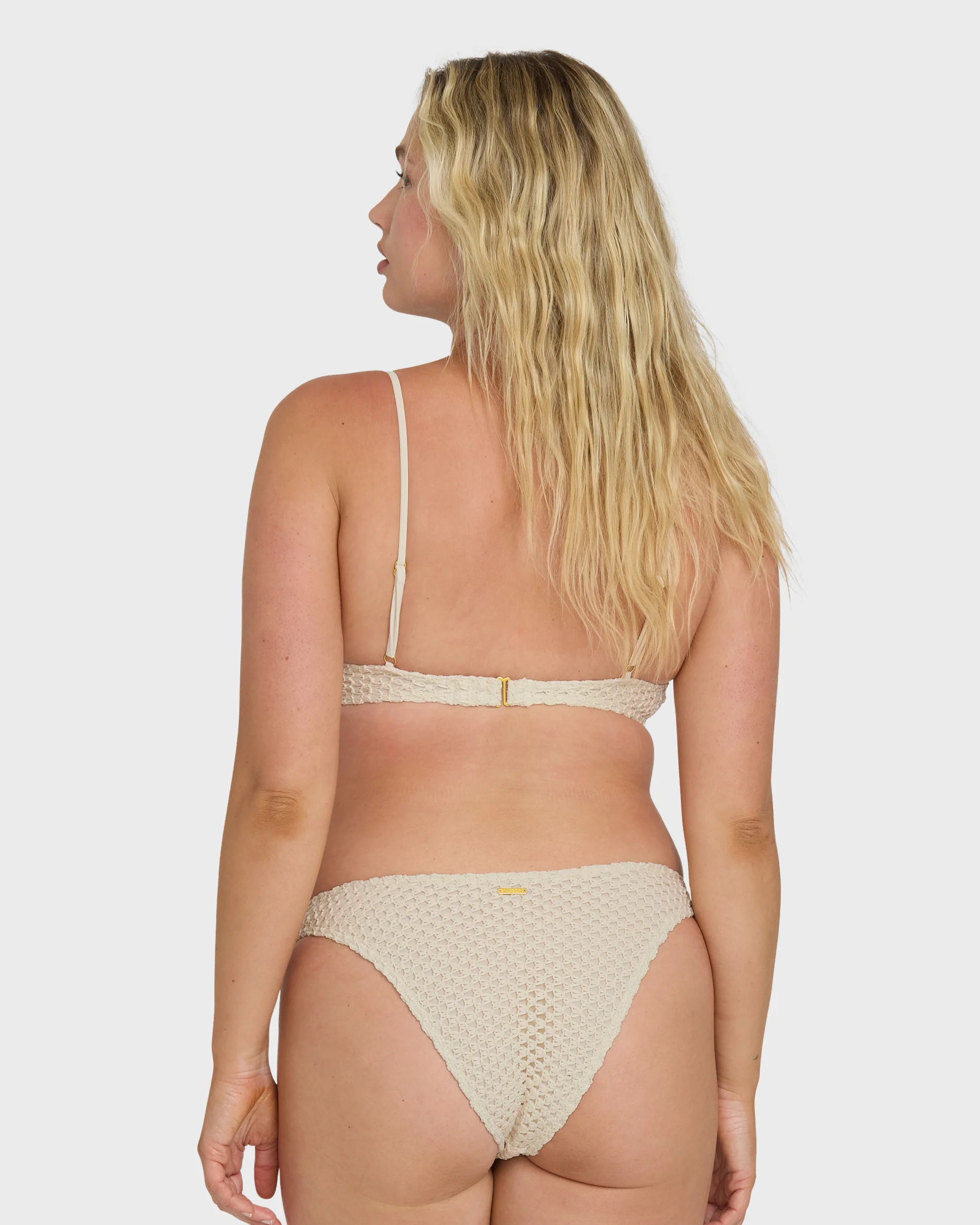 Twisted Tides Hike Medium Bikini Bottom - White Cap - Image 9