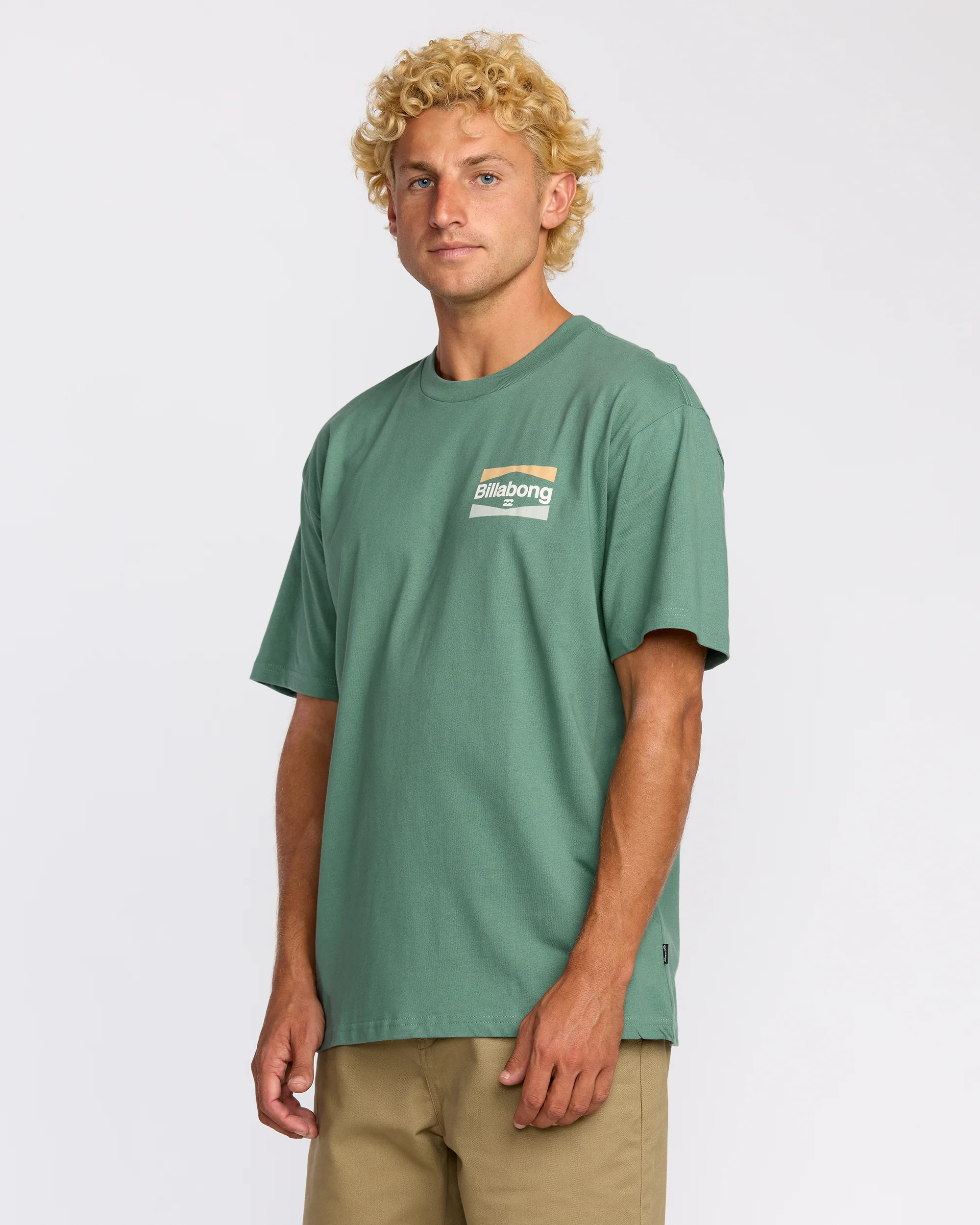 Walled Regular Short Sleeve T-Shirt - Sage Green - Image 3