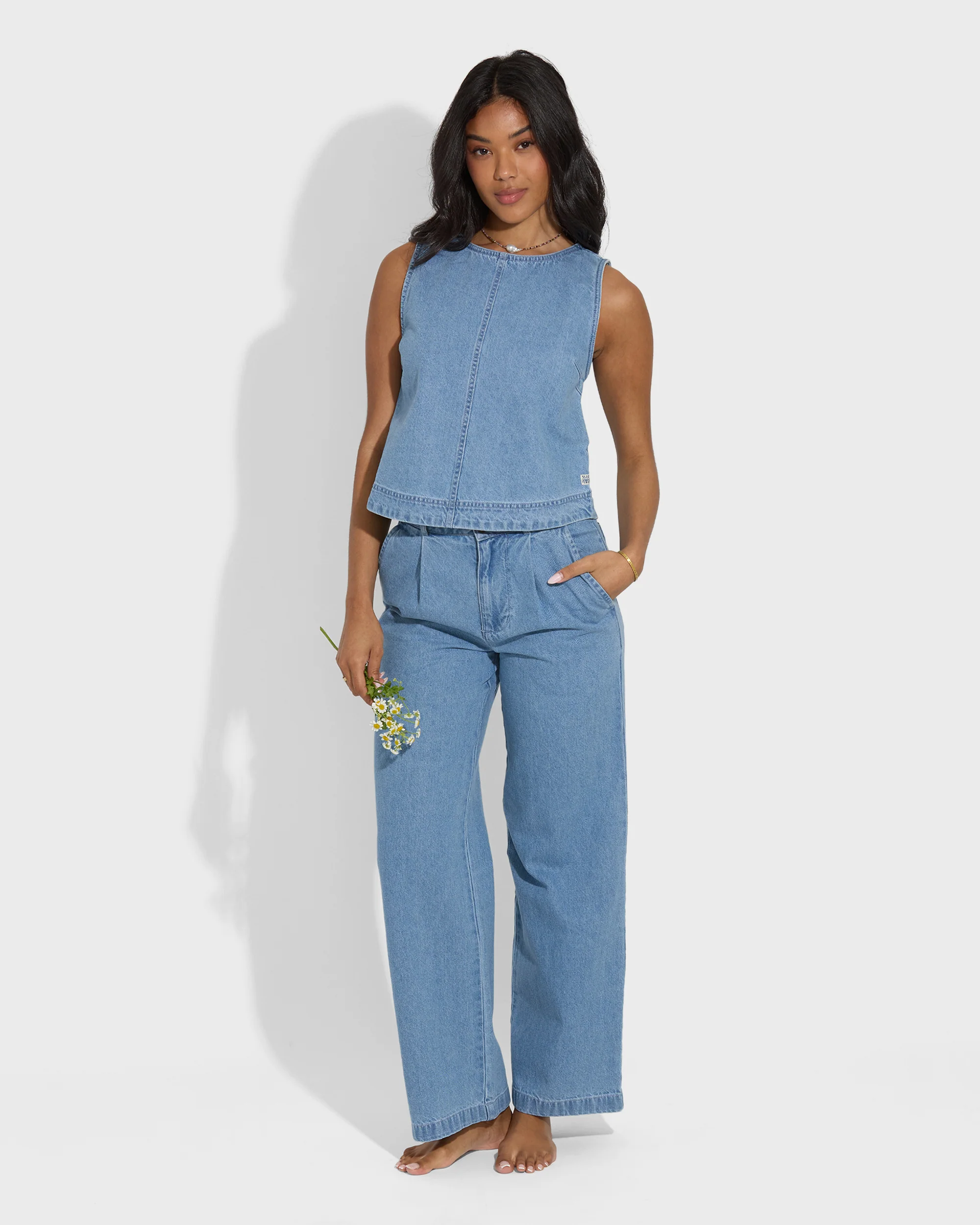 Wave Washed Pants - Sea Blue - Image 3