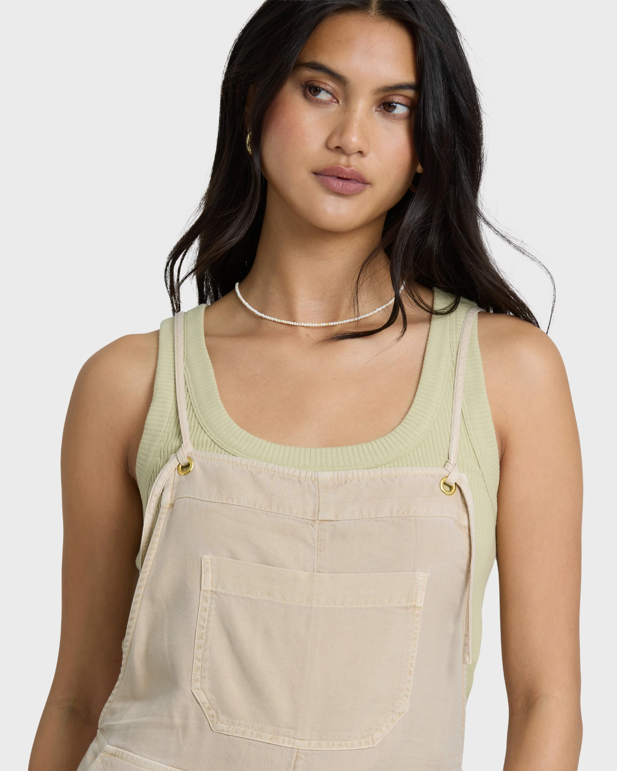 Wild Pursuit Solid Overalls - Oatmeal - Image 2