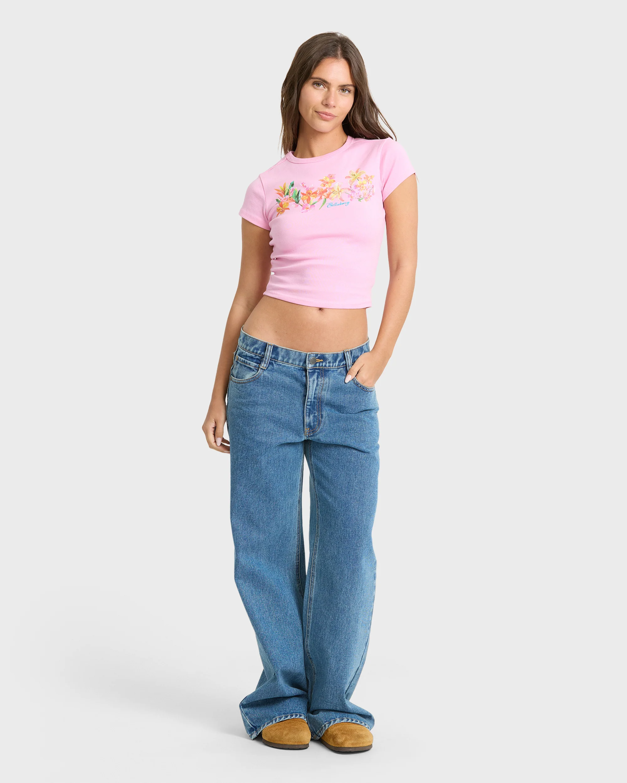 Wonderful Garden Short Sleeve Knit T-Shirt - Prism Pink - Image 4