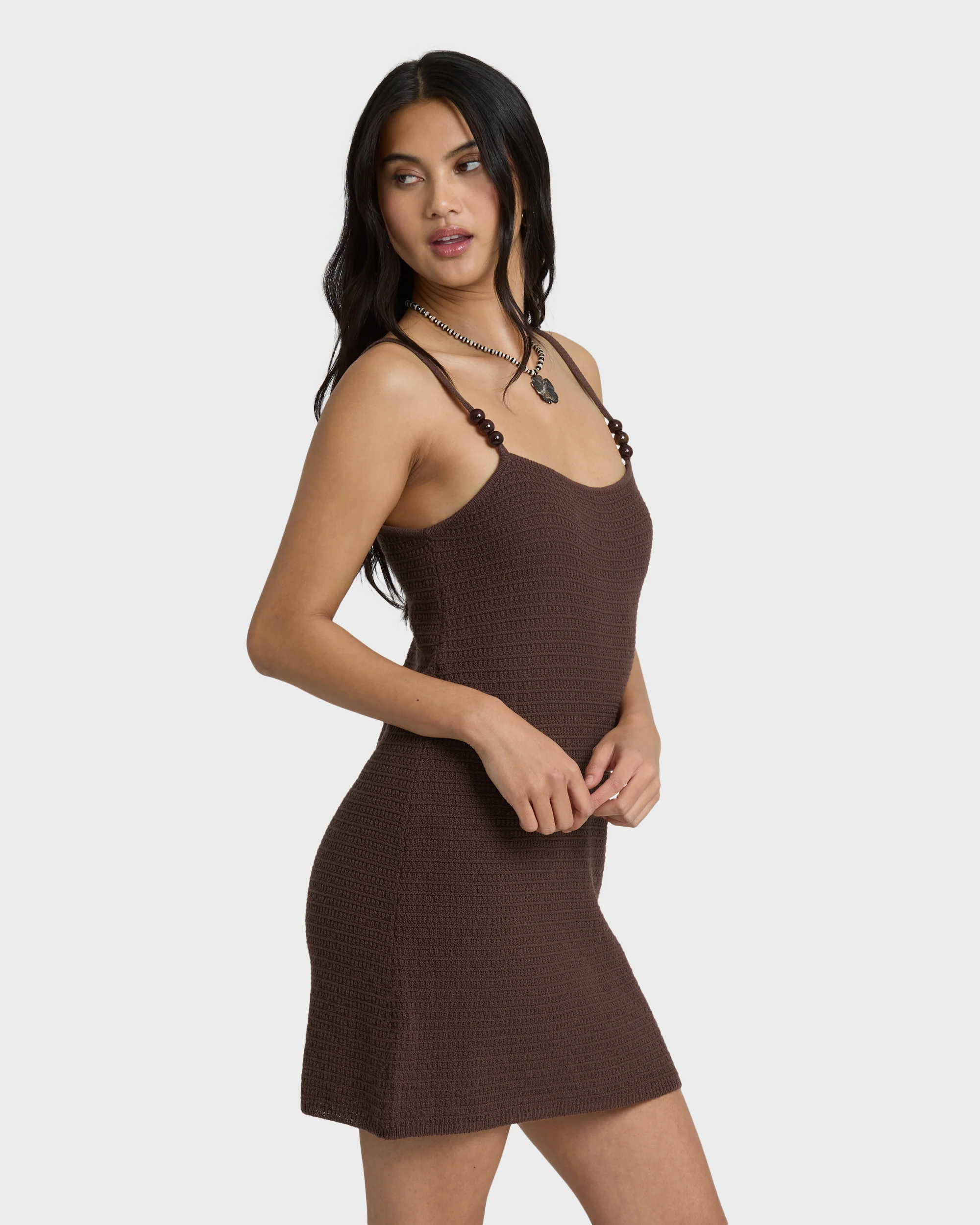 You Stunner Knit Mini Dress - Teak - Image 4